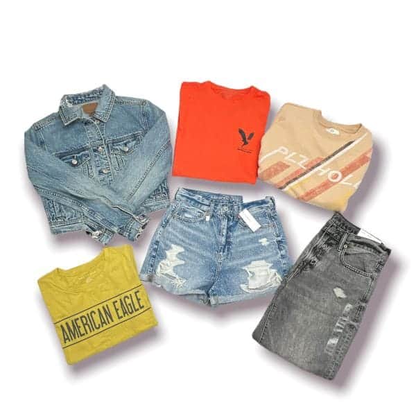 Assortiment de vêtements en stock du magasin American Eagle Wholesale 100pcs