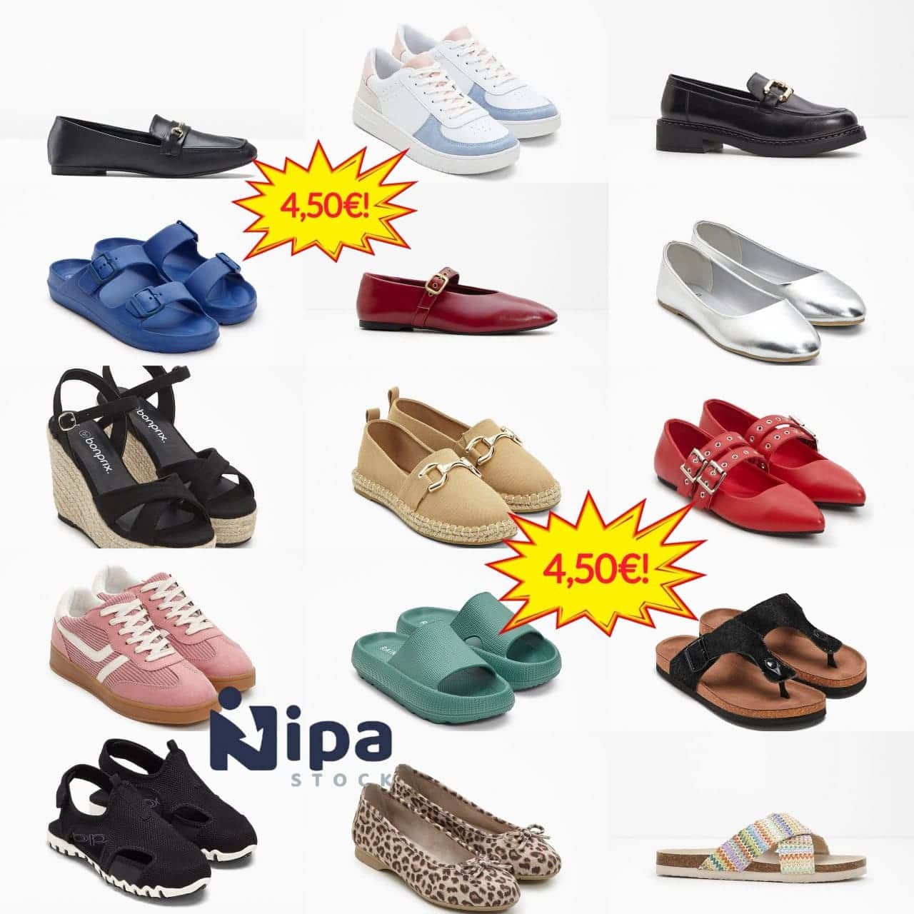 Neue Kollektion von Sommerschuhen aus beliebten deutschen Katalogen — mehr als 10.000 Paare verfügbar.