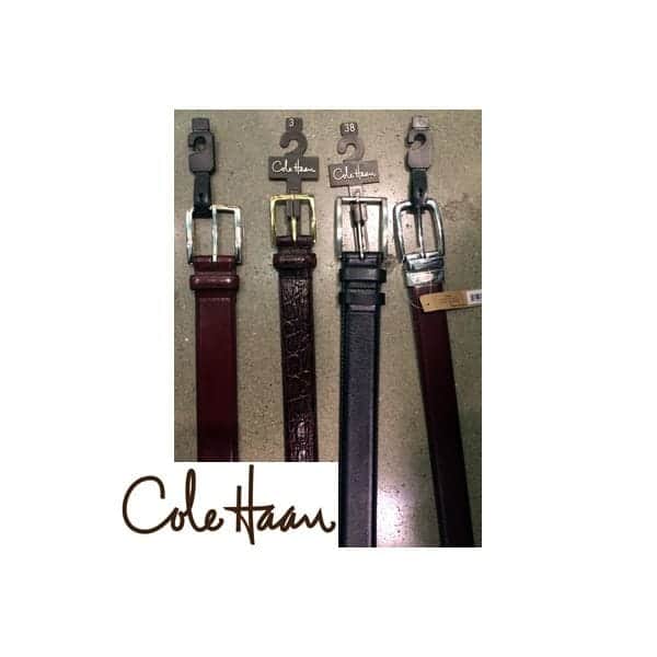 Cole Haan wholesale men's leather belts assortment 12pcs.