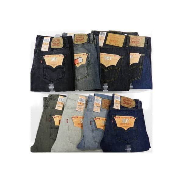 Levi's 501 wholesale Men's Denim Jeans assorted IRR 24pcs.