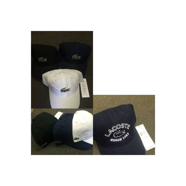 Surtido de sombreros para hombre Lacoste al por mayor, 18 piezas.