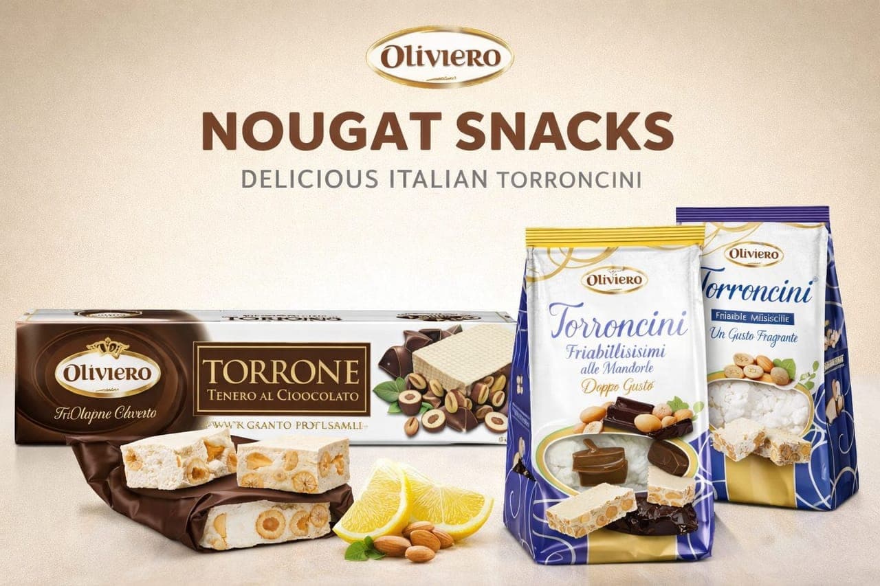 Oliviero Nougat Snacks – Authentic Italian Torrone Selection
